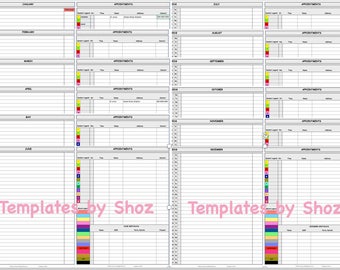 habit tracker excel etsy