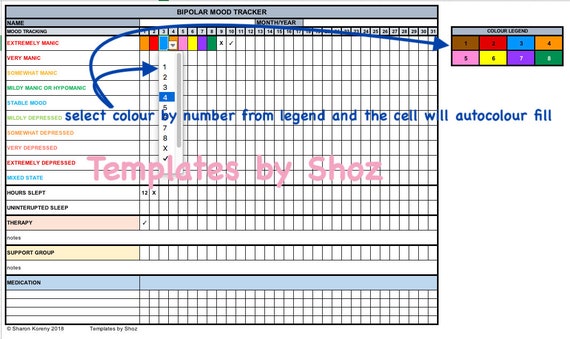 Mood Chart Excel