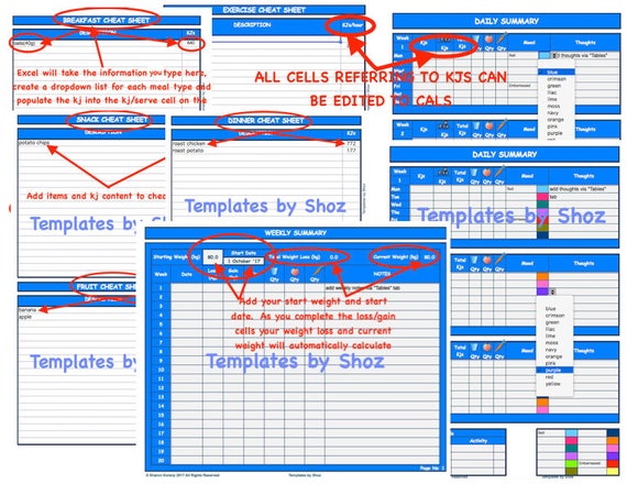 Weight Loss Tracker Chart Excel