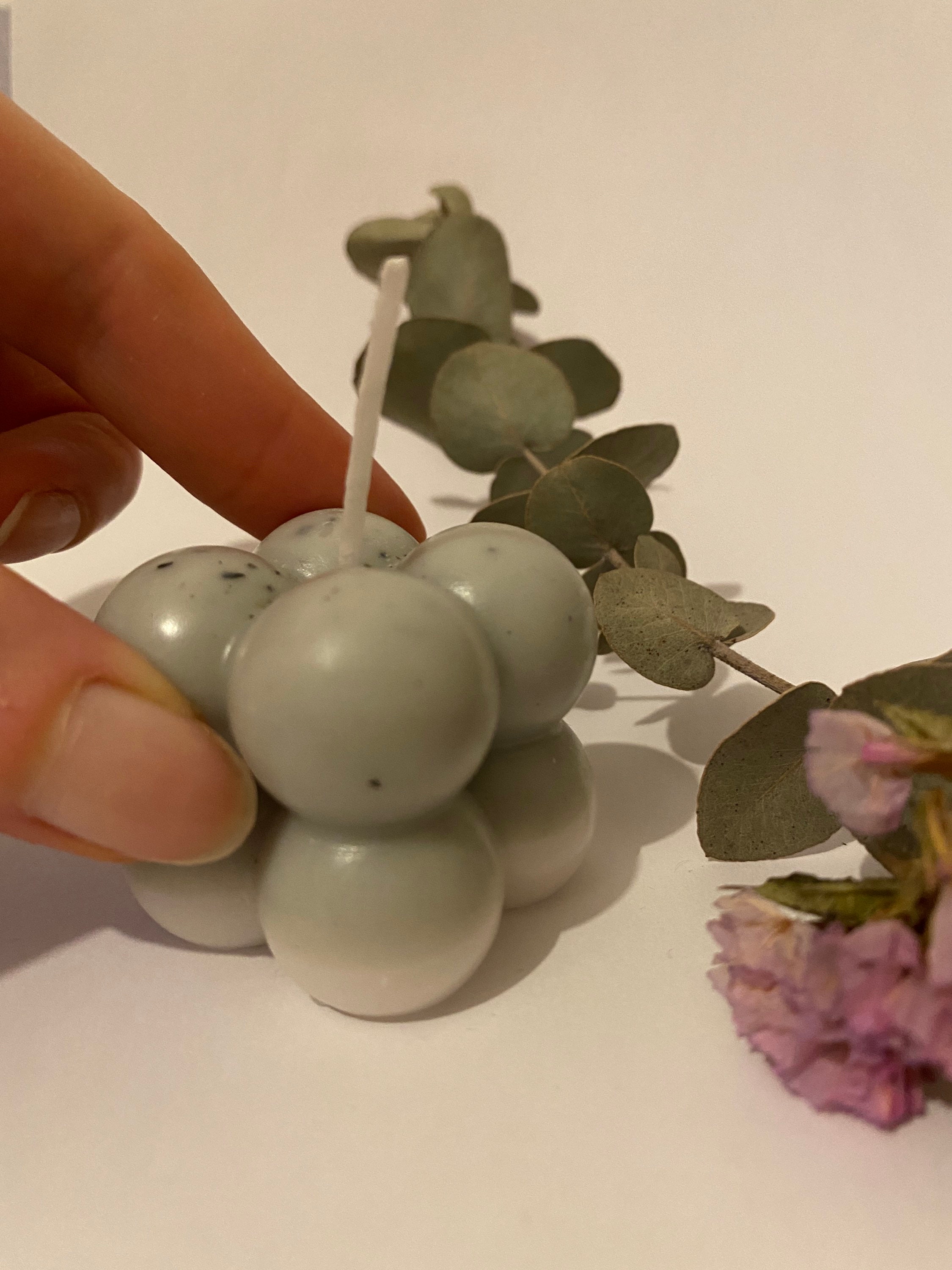 Mini Bougie Bubble Parfumée Bicolore | Vanille/Sapin