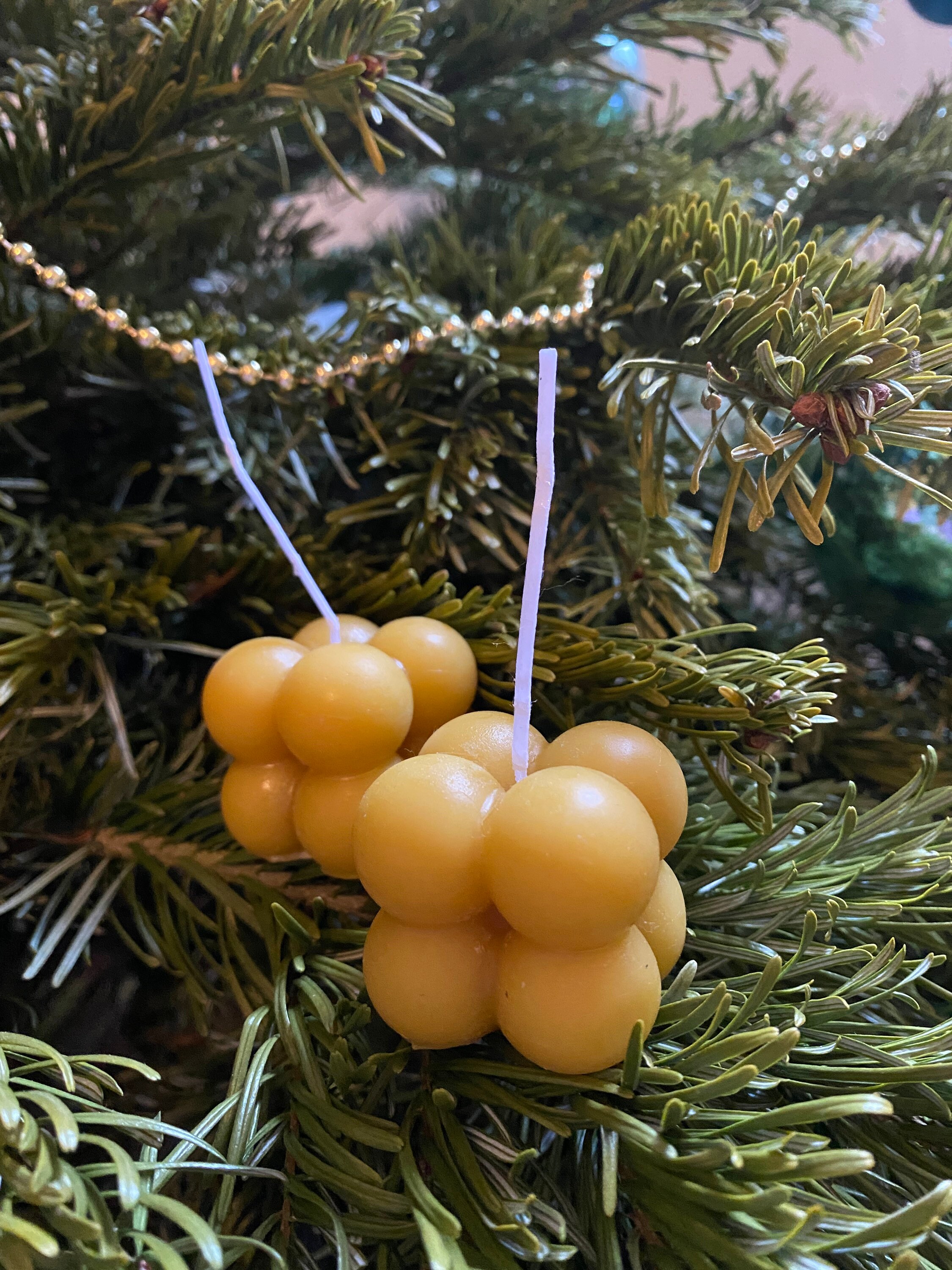 Mini Bougie Bubble en Cire d'abeille - Cube 3.5cm