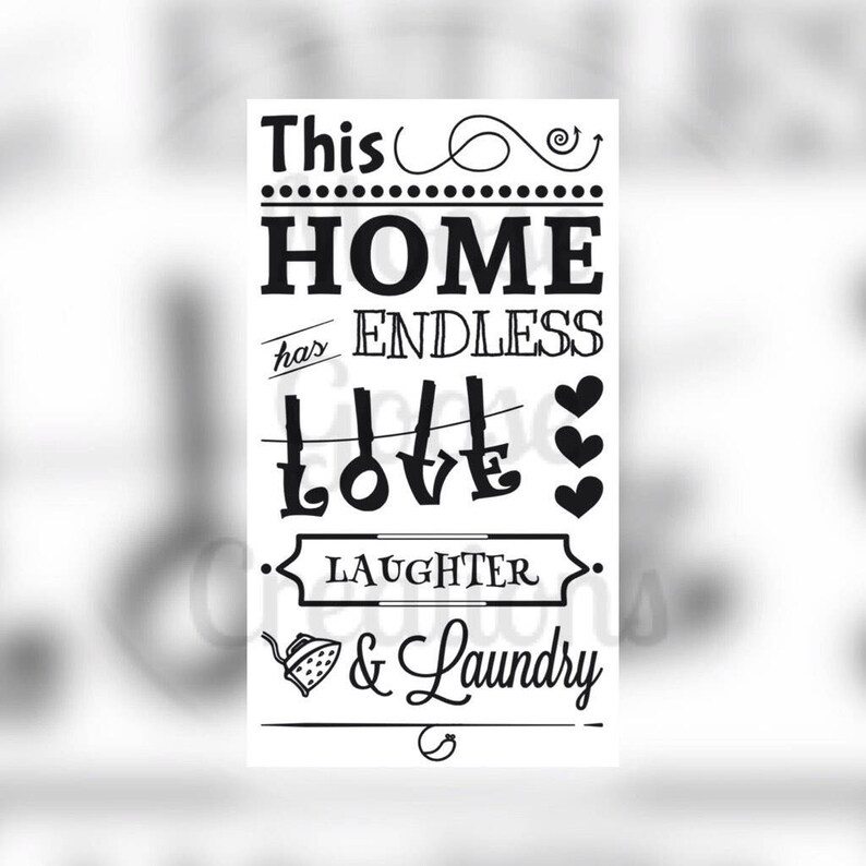 This Home Has Laughter Laundry Cricut Silhouette Brother Etsy