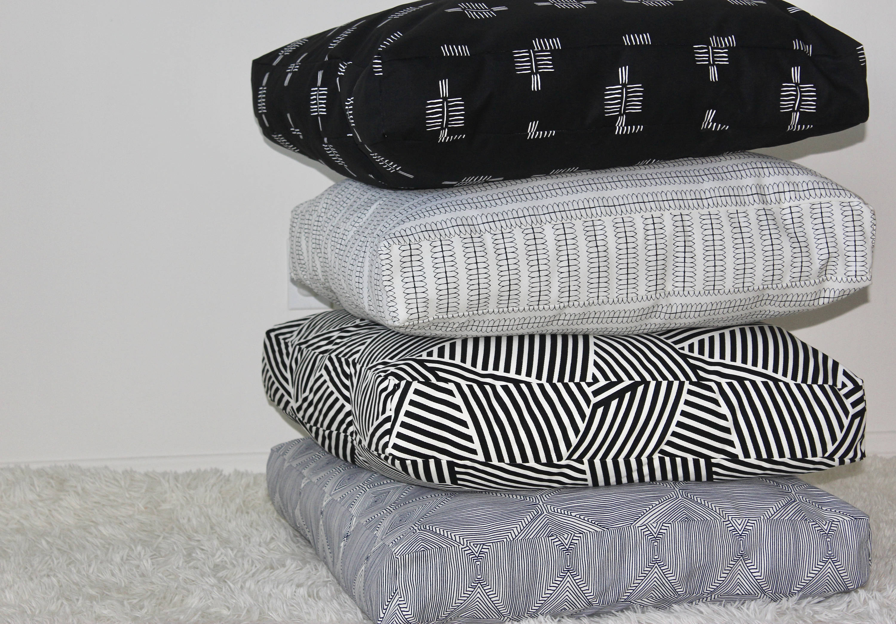 Set of 4 Floor Pillows Floor Pillow Giant Pillow Floor Etsy