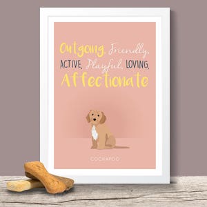 Affiche du trait de personnalité Cockapoo - Grand cadeau pour les amateurs de Cockapoo
