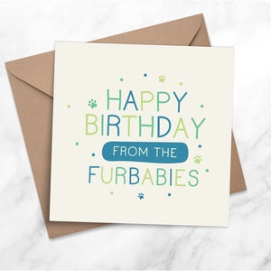 Feliz cumpleaños de los peludos - Tarjeta de cumpleaños de los perros - Tarjeta de cumpleaños de los gatos - Tarjeta de mascota