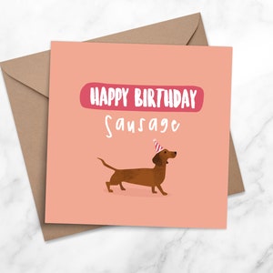 Salsiccia di buon compleanno - Biglietto di compleanno divertente - Biglietto di compleanno per il miglior amico, fratello, sorella, ragazza, fidanzato