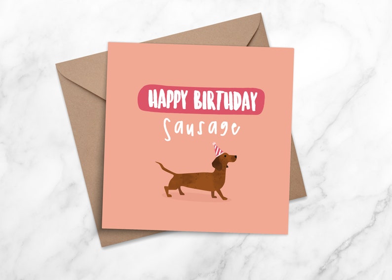 Happy Birthday Sausage Funny Birthday Card Birthday Card Etsy
