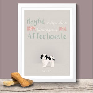 Shih Tzu Personality Trait poster - Shih Tzu lover gift, Shih Tzu poster, Shih Tzu Wall Art, dog poster, dog gift, pet poster, pet wall art