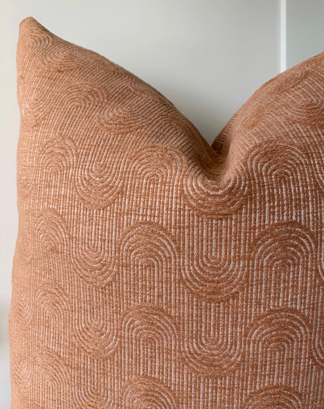 Arches Terracotta Throw Pillow W Modern Graphic Neutral pic