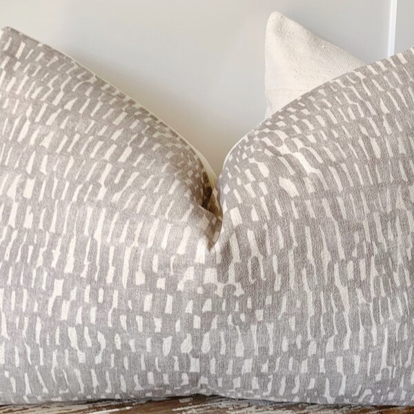 White Grey Pillow Etsy