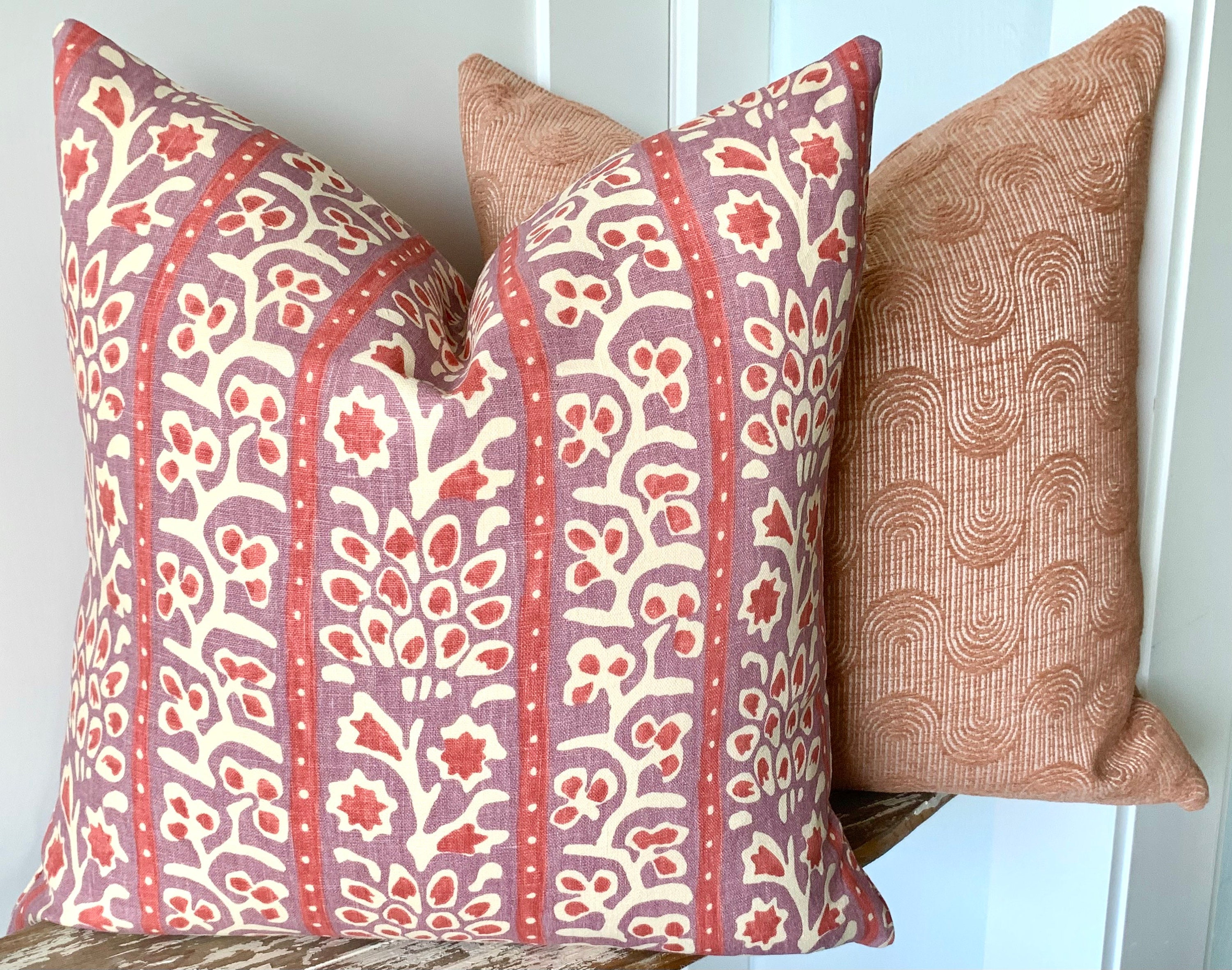 Doublesided Modern Bohemian Pillow Cover Linen Pillow Etsy