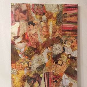 Table collages on canvas