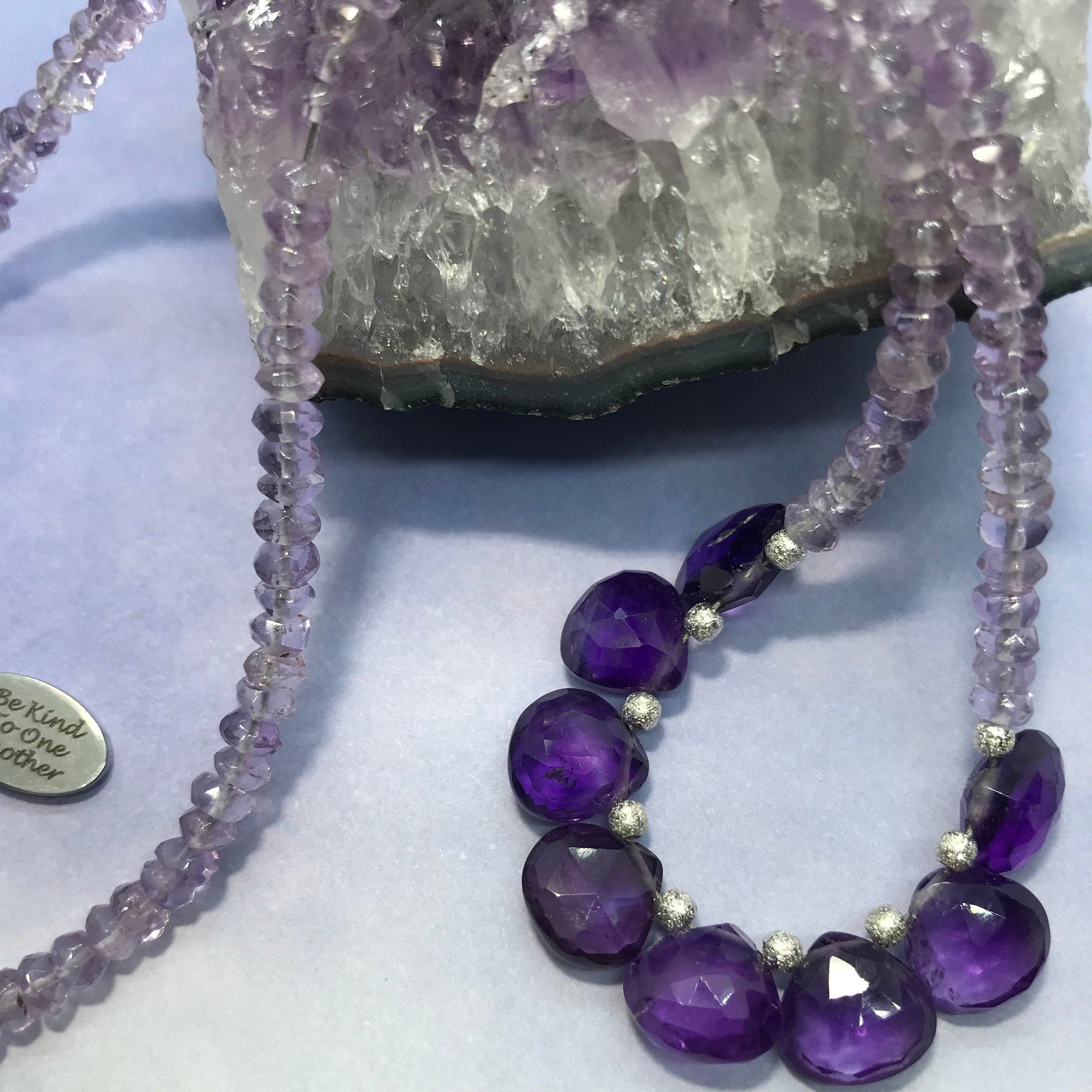 Royal Purple Amethyst Necklace Sparkling Authentic Gemstones - Etsy