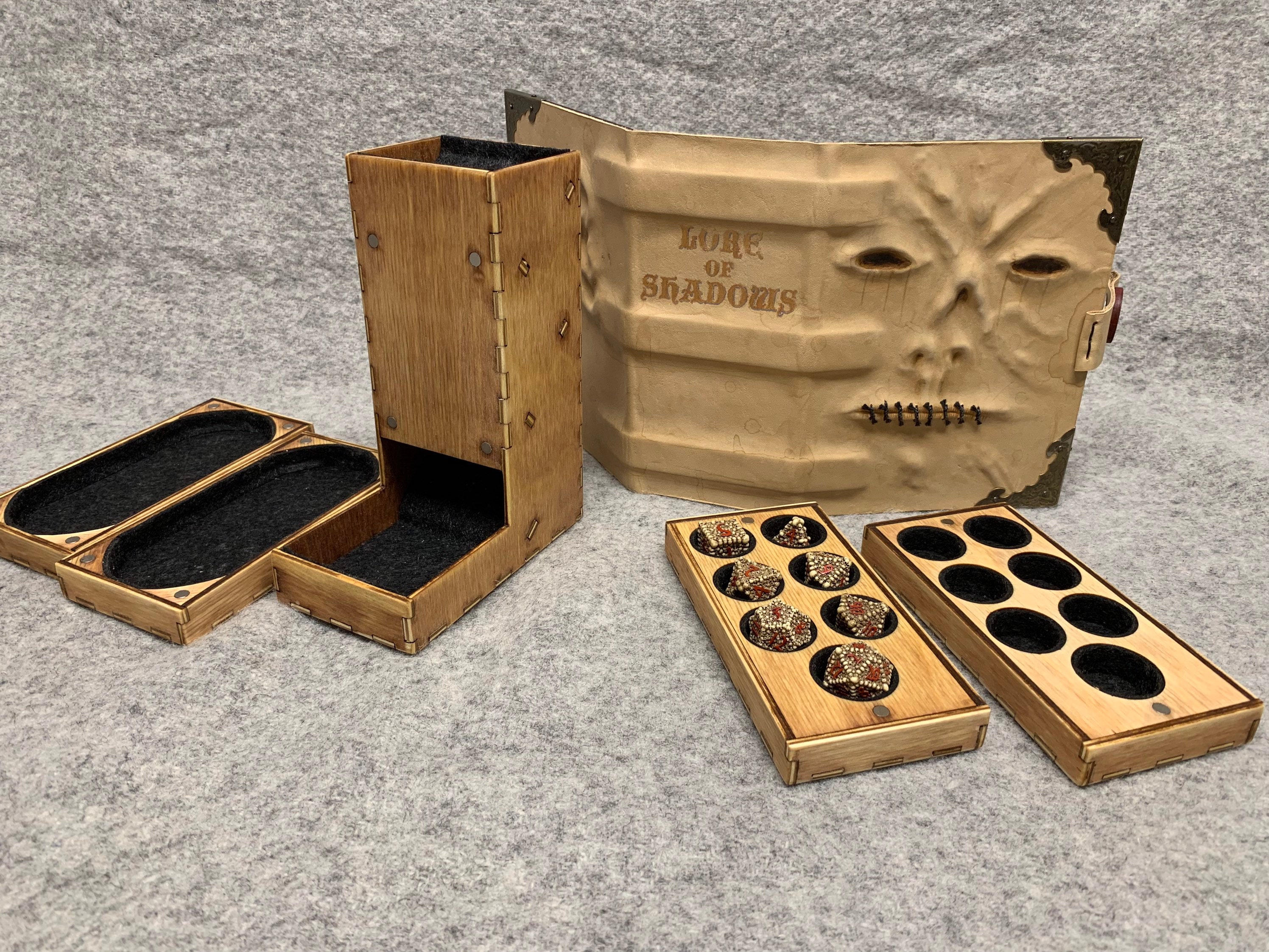 Dice Tower With Storage and Mini DM Screen - Etsy