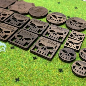 Fantasy Football Token Set (M, 15+5, walnut)
