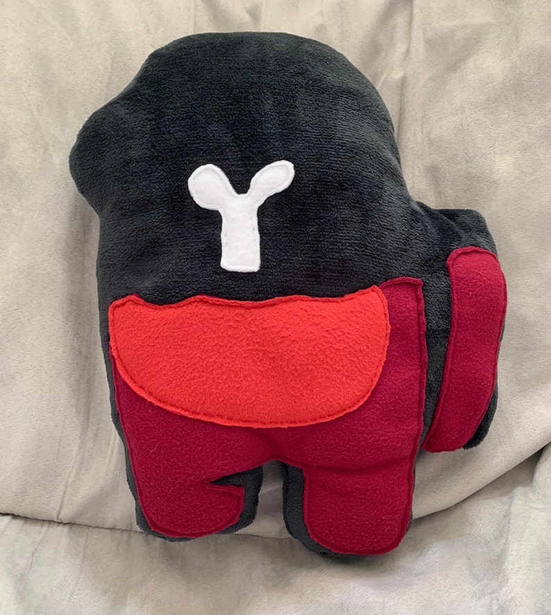 Among Us Red Crewmate Double Sided Decorative Pillow Etsy