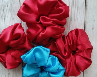Scrunchie | Hair Tie | Hair Accessory | Blue | Red | Hair accessories