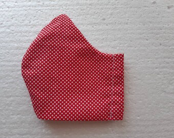 Face Mask/Protective Face Mask/Non-medical Filter Pocket Face Mask, Cloth Face Mask  UK made Red Pink