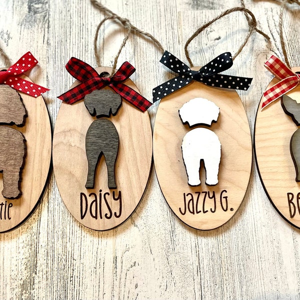 Adorno de Navidad para perros/adorno de perro personalizado/adorno de raza de perro/adorno de perro 3D