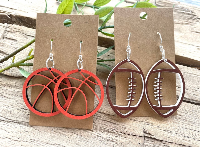 Custom Team Earrings Game Day Earrings School Spirit Etsy