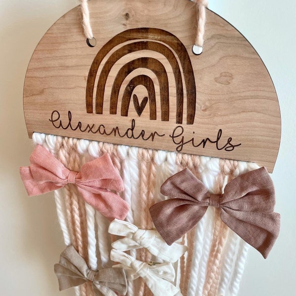 Girls Yarn Hair Bows Etsy