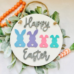 Easter Sign/Easter Family Sign/Easter Bunny Sign image 2