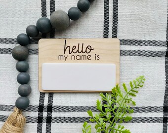 Hello My Name Is Sign Wooden Baby Sign,  Hello World, Birth announcement, I’m new here, Wood Birth announcement, New Baby Sign