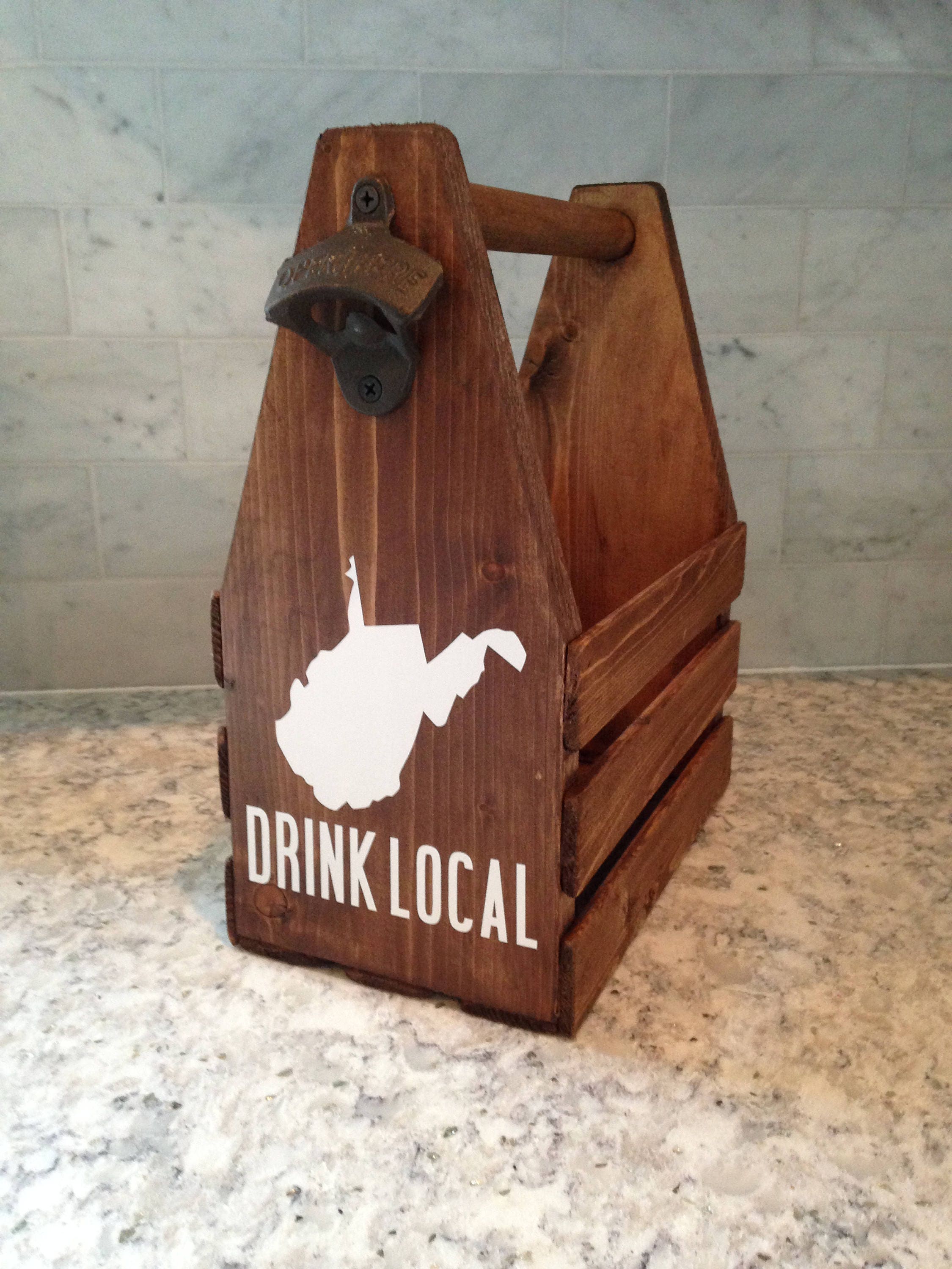 Rustic Your State Local Beer Holder Beer Carrier Beer Tote Etsy