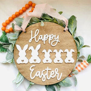 Easter Sign/Easter Family Sign/Easter Bunny Sign image 1