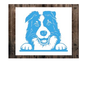 Border Collie Decal Sticker, Peeking Border Collie Sticker, Border Collie Lover, Dog Mom Sticker, Cup Sticker, Laptop Decal, Car Sticker 2DO