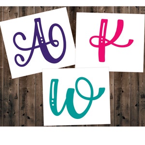 Single Initial Monogram Decal Sticker, Single Letter Decal, Letter Sticker, Monogram Sticker, Vinyl Letter Decal, Tumbler Cup Decal