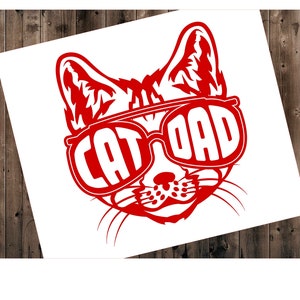 Cat Dad Decal Sticker, Cat Dad Car Decal, Cat Decal, Cat Sticker, Tumbler Decal, Cat Lover Sticker, Dad Decal, Cat Lover Gift, Laptop Decal