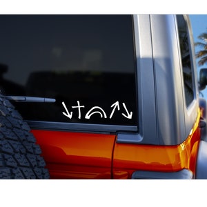 He Came, He Died, He Was Buried, He Rose, He is Coming Again Decal Sticker, Christian Symbol Sticker, God’s Promises, Car Window Sticker