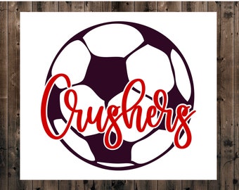 Personalized Soccer Ball Decal, Soccer Ball Name Decal, Team Name Soccer Ball, Soccer Ball Sticker, Soccer Car Decal, Tumbler Decal