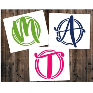 Single Letter Monogram Decal, Single Letter Sticker, Monogram Decal, Initial Sticker, Phone Decal, Car Window Sticker, Laptop Decal