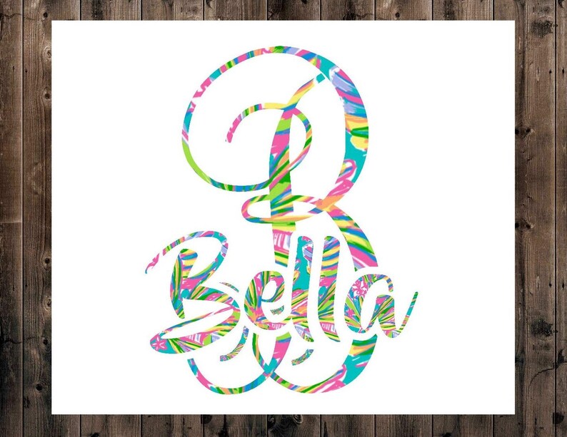 Lilly Initial Decal Lilly Name Decal Name Decal Bridesmaid | Etsy