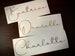 Custom Handwritten Name Decals for Champagne Flute Wine Tumbler, Gift Box Sticker, Vinyl Name Decal, Bridal Party Decals, Laptop Sticker 3NA 