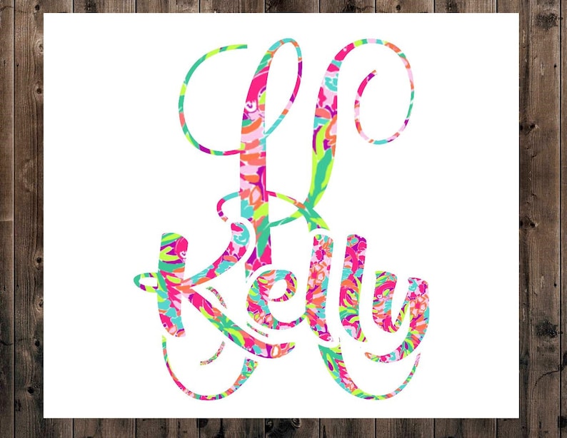 Lilly Initial Decal Lilly Name Decal Name Decal Bridesmaid | Etsy