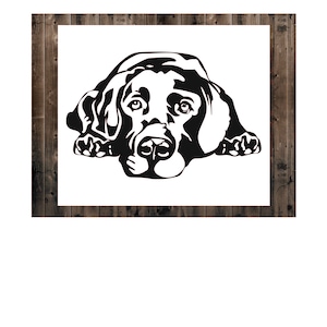 Labrador Retriever Decal Sticker, Peeking Labrador Decal, Dog Mom Decal, Labrador Lover, Tumbler Decal, Car Window Sticker, Laptop Decal 2DO