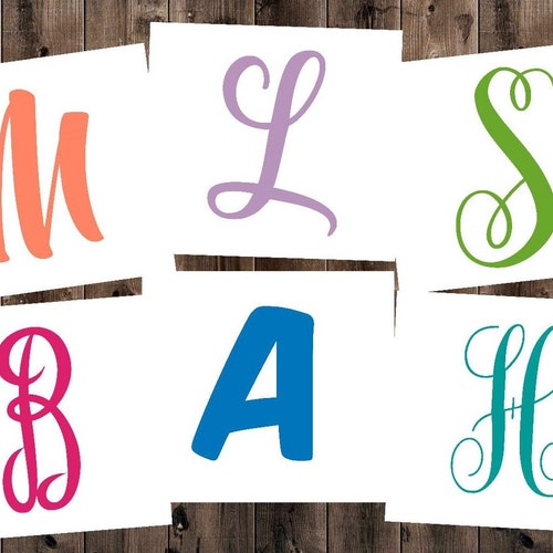 Laurel Wreath Letter Decal Last Name Initial Decal Laurel Etsy