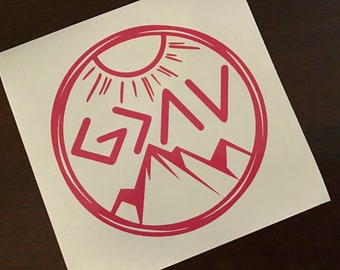 God is Greater Than the Highs and Lows Tumbler Decal, Religious Decal, Inspirational Decal, Christian Decal, Laptop Sticker, Car Decal 8IN