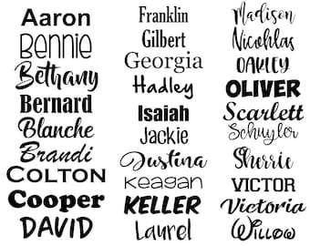 Custom Name Decal Sticker, Personalized Name Decal, Water Bottle Decal, Bachelorette Party Name Decal for Wine Glass Champagne Flute 3NA