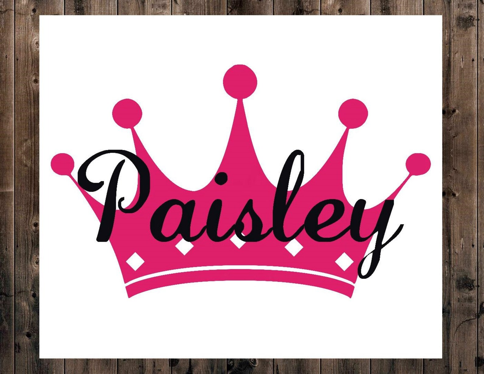 Crown Name Decal Princess Decal Queen Decal Name Decal | Etsy