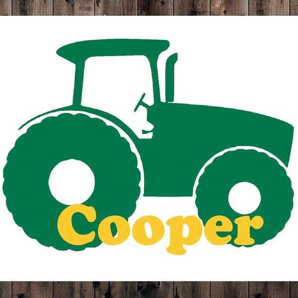 Tractor Decal, Tractor Sticker, Yeti Decal for Boys, Car Decal, Name Decal, Yeti Decal for Men, Monogram Decal, Farmer Decal, 6NM 7FA