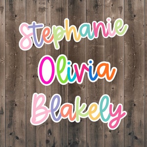 Personalized Name Decal Sticker, Laptop Sticker, Tumbler Cup Decal, Party Favor, Planner Sticker, Back to School Supplies, Teacher Gift
