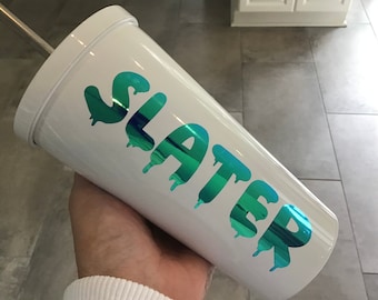 Custom Name Vinyl Sticker for Water Bottle, Holographic Name Decal, Personalized Gift for Boy, Graffiti Name Sticker, Laptop Name Sticker