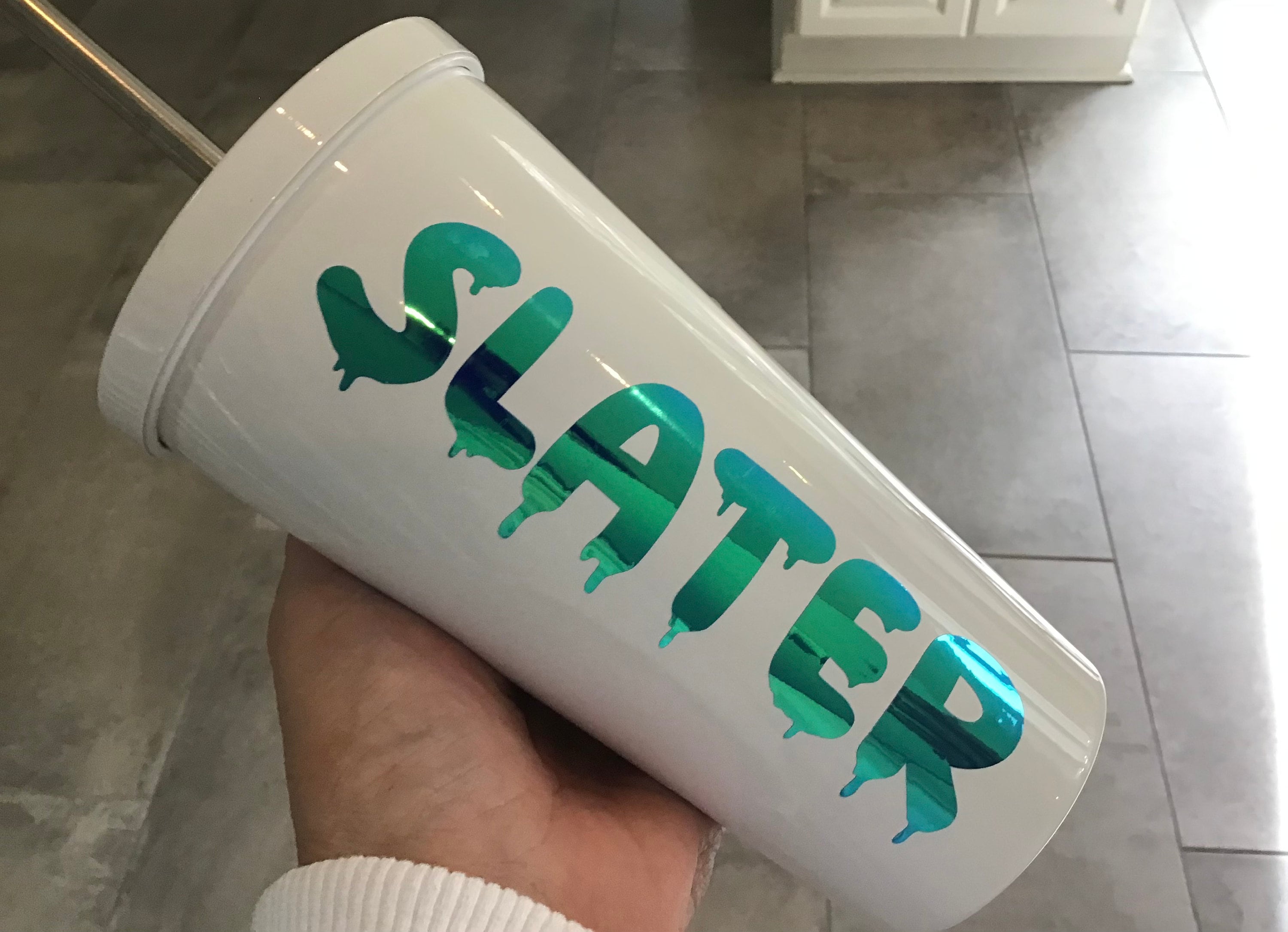 Custom Name Vinyl Sticker for Water Bottle, Holographic Name Decal, Personalized Gift for Boy, Graffiti Name Sticker, Laptop Name Sticker