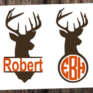 Deer Decal, Deer Car Decal, Deer Name Decal, Yeti Deer Decal, Deer Monogram Decal, Deer Sticker, Hunting Decal, Hunting Decal 7HU