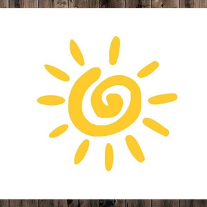 Sun Decal, Sun Vinyl Decal, Sun Sticker, Beach Decal, Lake Decal, Vinyl Sticker, Yeti Decal, MacBook Decal, Laptop Decal, Car Decal 5BC