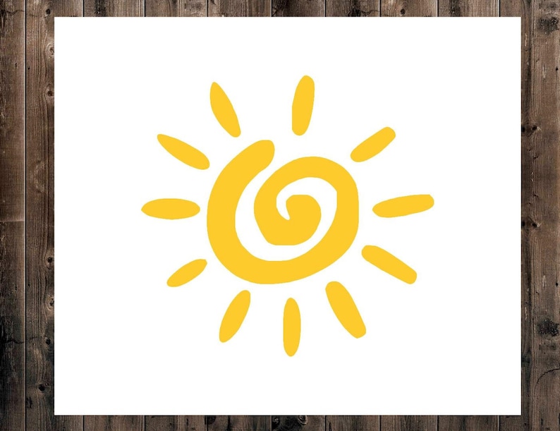 Sun Decal Sun Vinyl Decal Sun Sticker Beach Decal Lake Etsy